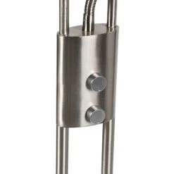 QAZQA Lexus - LED Dimmable Lampadaire Avec Lampe De Lecture Moderne Variateur Inclus - 1 Lumière - H 1800 Mm - Acier - Moderne - Éclairage Intérieur - Salon I Chambre - Acier -Lampadaire Soldes 2022 14868094 5