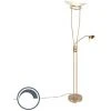QAZQA Lexus - LED Dimmable Lampadaire Avec Lampe De Lecture Moderne Variateur Inclus - 1 Lumière - H 1800 Mm - Bronze - Moderne - Éclairage Intérieur - Salon I Chambre - Bronze -Lampadaire Soldes 2022 14868095 1