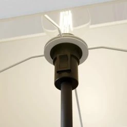 LINDBY Lampadaire Tissu à Intensité Variable 'Garry' En Textile Pour Salon & Salle à Manger - Blanc, Chêne Clair, Noir -Lampadaire Soldes 2022 14901889 4