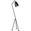 PRIVATEFLOOR Lampadaire Hopper - Metal Noir - Acier, Metal - Noir
