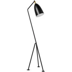 PRIVATEFLOOR Lampadaire Hopper - Metal Noir - Acier, Metal - Noir