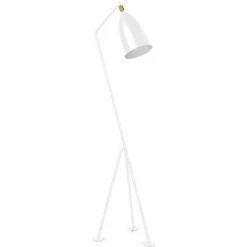 PRIVATEFLOOR Lampadaire Hopper - Metal Blanc - Acier, Metal - Blanc