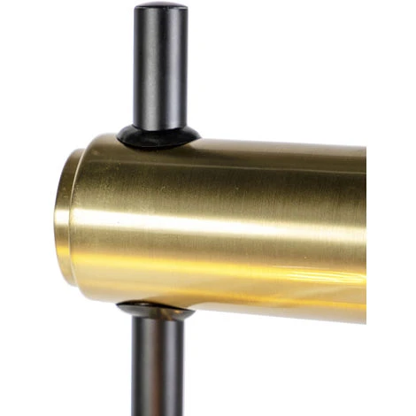 QAZQA Facil - Lampadaire Moderne - 3 Lumière - H 1460 Mm - Doré/Laiton - Moderne - Éclairage Intérieur - Salon I Chambre - Doré/Laiton 5 QAZQA Facil - Lampadaire Moderne - 3 Lumière - H 1460 Mm - Doré/Laiton - Moderne - Éclairage Intérieur - Salon I Chambre - Doré/Laiton – Image 3