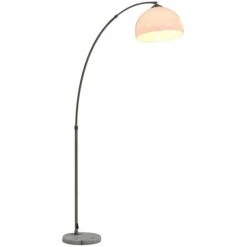 VidaXL Lampe à Arc 60 W Argenté E27 200 Cm - Argent -Lampadaire Soldes 2022 15729003 4