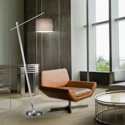 REALITY LEUCHTEN Lampadaire Design Spot Textile Gris Salon Salle De Travail éclairage Sur Pied Luminaire Reality R40361007 -Lampadaire Soldes 2022 16079376 4