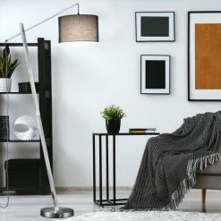 REALITY LEUCHTEN Lampadaire Design Spot Textile Gris Salon Salle De Travail éclairage Sur Pied Luminaire Reality R40361007 -Lampadaire Soldes 2022 16079376 5