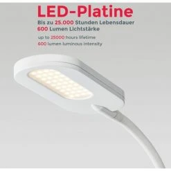 B.K.Licht Lampe Sur Pied Salon, Platine LED 8W, Luminosité Réglable, Tête Flexible, Choix De Lumière: Blanc Chaud, Neutre Ou Froid, Fonction TOUCH, Lampadaire Moderne Chambre Bureau Salle à Manger -Lampadaire Soldes 2022 16358804 3