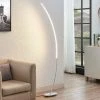 LINDBY LED Lampadaire 'Nalevi' En Métal Pour Salon & Salle à Manger - Argenté Brossé