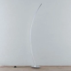 LINDBY LED Lampadaire 'Nalevi' En Métal Pour Salon & Salle à Manger - Argenté Brossé -Lampadaire Soldes 2022 17077297 3