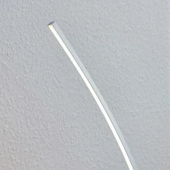 LINDBY LED Lampadaire 'Nalevi' En Métal Pour Salon & Salle à Manger - Argenté Brossé -Lampadaire Soldes 2022 17077297 4