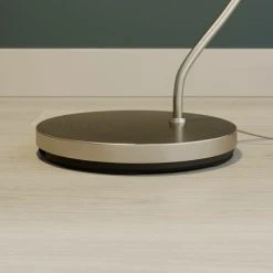 LINDBY LED Lampadaire à Intensité Variable 'Zara' En Aluminium Pour Salon & Salle à Manger - Nickel Mat -Lampadaire Soldes 2022 17461181 3