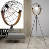 ETC-SHOP Lampe Sur Pied FILAMENT Lampe Sur Pied Trépied En Treillis De Bois Mobile Dans Un Ensemble Comprenant Des Ampoules LED -Lampadaire Soldes 2022 17769290 1