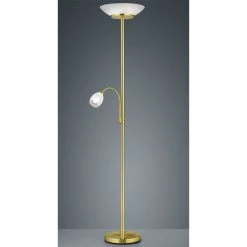 ETC-SHOP Projecteur De Plafond Laiton Lampadaire Verre Blanc éclairage De Salon Dans Un Ensemble Comprenant Des Ampoules LED -Lampadaire Soldes 2022 17975915 5