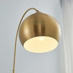 LINDBY Lampadaire LED 'Moisia' En Métal Pour Salon & Salle à Manger - Laiton Mat -Lampadaire Soldes 2022 18244207 4