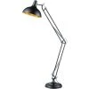 ETC-SHOP Lampadaire Salon Lampe Articulée Plafonnier Rondelle Lampadaire Or Noir Avec Interrupteur à Pied, Métal, Mobile, 1x E27, LxPxH 38x75x180 Cm -Lampadaire Soldes 2022 18358110 1