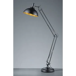 ETC-SHOP Lampadaire Salon Lampe Articulée Plafonnier Rondelle Lampadaire Or Noir Avec Interrupteur à Pied, Métal, Mobile, 1x E27, LxPxH 38x75x180 Cm -Lampadaire Soldes 2022 18358110 4