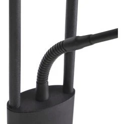 QAZQA Ibiza - LED Dimmable Lampadaire Avec Lampe De Lecture Moderne Variateur Inclus - 1 Lumière - H 180 Cm - Noir - Moderne - Éclairage Intérieur - Salon I Chambre - Noir -Lampadaire Soldes 2022 18412233 3