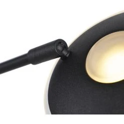 QAZQA Ibiza - LED Dimmable Lampadaire Avec Lampe De Lecture Moderne Variateur Inclus - 1 Lumière - H 180 Cm - Noir - Moderne - Éclairage Intérieur - Salon I Chambre - Noir -Lampadaire Soldes 2022 18412233 4