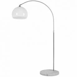 DEUBA Lampe à Arc Design Avec Socle En Marbre 146-220cm Réglable Ajustable Salon