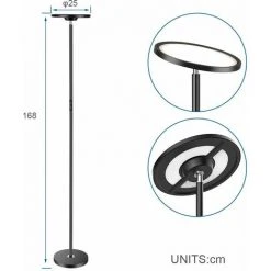 Anten RGB Lampadaire Led 25W Lampadaire Salon Avec Luminosité Réglable Lampe Sur Pied Led Compatible Avec Alexa Et Google Assistant Lampe Sur Pied Chambre Lumière à Choix 3000K-6000K -Lampadaire Soldes 2022 19028662 5