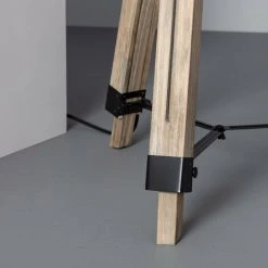 LEDKIA Lampadaire Bois Et Métal Kurangna Noir - Noir -Lampadaire Soldes 2022 19712424 5