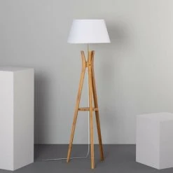 LEDKIA Lampadaire Qaanso Blanc - Blanc