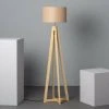 LEDKIA Lampadaire Bois Korsade Camel - Camel