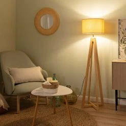 LEDKIA Lampadaire Bois Korsade Camel - Camel -Lampadaire Soldes 2022 19712435 4