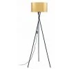 AUTRES Lampadaire Trépied Métal Noir - Abat Jour Doré Et Chromé - Diam 34 X H 140 Cm -Lampadaire Soldes 2022 20386867 1