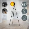 B.K.LICHT Lampadaire Rétro Noir Doré Lampe à Pied Métal Design Vintage E27 -Lampadaire Soldes 2022 20408595 1