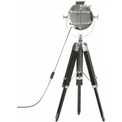 VidaXL Lampadaire à Trépied Noir Bois De Manguier Massif 69 Cm - Noir -Lampadaire Soldes 2022 21551596 5