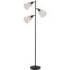 HOMCOM Lampadaire Design Industriel 3 Ampoules Max. 40 W Abat-jour Cage Métal Noir - Noir -Lampadaire Soldes 2022 21956269 1