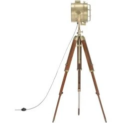 VidaXL Lampadaire à Trépied Bois De Manguier Massif 165 Cm - Brun -Lampadaire Soldes 2022 22200854 4