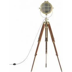 VidaXL Lampadaire à Trépied Bois De Manguier Massif 165 Cm - Brun -Lampadaire Soldes 2022 22200854 5