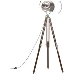 VidaXL Lampadaire à Trépied Bois De Manguier Massif 180 Cm - Brun -Lampadaire Soldes 2022 22450527 3