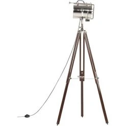 VidaXL Lampadaire à Trépied Bois De Manguier Massif 180 Cm - Brun -Lampadaire Soldes 2022 22450527 4