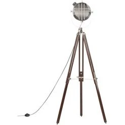 VidaXL Lampadaire à Trépied Bois De Manguier Massif 180 Cm - Brun -Lampadaire Soldes 2022 22450527 5