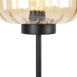 QAZQA Qara - Lampadaire Avec Abat-jour Design - 1 Lumière - H 1610 Mm - Beige - Design - Éclairage Intérieur - Salon I Chambre I Cuisine I Salle à Manger - Beige -Lampadaire Soldes 2022 22723822 3