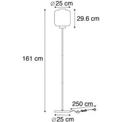 QAZQA Qara - Lampadaire Avec Abat-jour Design - 1 Lumière - H 1610 Mm - Beige - Design - Éclairage Intérieur - Salon I Chambre I Cuisine I Salle à Manger - Beige -Lampadaire Soldes 2022 22723822 4