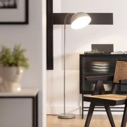 LEDKIA Lampadaire Bowlen Gris - Gris -Lampadaire Soldes 2022 22779515 2