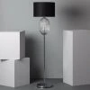 LEDKIA Lampadaire Métal Et Verre Menina Noir - Noir