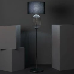 LEDKIA Lampadaire Métal Et Verre Menina Noir - Noir -Lampadaire Soldes 2022 22779648 5