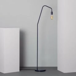 LEDKIA Lampadaire Métal Pol Bleu Foncé - Bleu Foncé