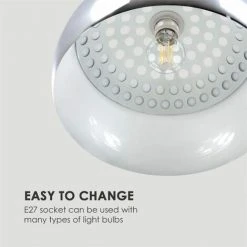 Besoa Nael Lampe Arquée Abat-jour Argent Socle En Marbre E27 Câble Secteur 2 M Argent -Lampadaire Soldes 2022 22845426 5