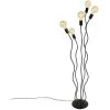 QAZQA Wimme - Lampadaire Design - 5 Lumière - H 150 Cm - Noir - Design - Éclairage Intérieur - Salon I Chambre I Cuisine I Salle à Manger - Noir -Lampadaire Soldes 2022 22974088 1
