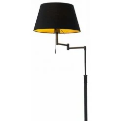 QAZQA Ladas - Lampe Sur Pied Bras Articulé Moderne - 1 Lumière - H 1500 Mm - Noir - Moderne - Éclairage Intérieur - Salon I Chambre - Noir -Lampadaire Soldes 2022 22974102 3