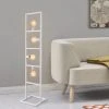 Lampadaire Design Lampe Sur Pied Moderne 4 X E27 60W Métal Hauteur 142,5 Cm Blanc [lux.pro] -Lampadaire Soldes 2022 23119772 1