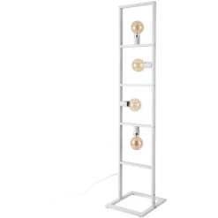 Lampadaire Design Lampe Sur Pied Moderne 4 X E27 60W Métal Hauteur 142,5 Cm Blanc [lux.pro] -Lampadaire Soldes 2022 23119772 3