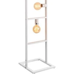 Lampadaire Design Lampe Sur Pied Moderne 4 X E27 60W Métal Hauteur 142,5 Cm Blanc [lux.pro] -Lampadaire Soldes 2022 23119772 4