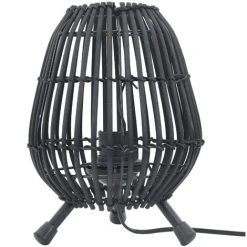 Lampe Sur Pied De Table Saule Noir 60 W 20x27 Cm E 27 VidaXL